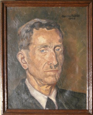 Portrai des Vaters Gustav Emil Nickel 1946, Öl auf Leinwand